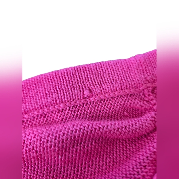 Lilly Pulitzer Noble Pink Open Front Knit Fringe Hem Cardigan Sweater Medium - Picture 6 of 9